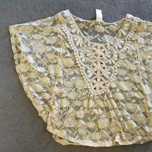 Vintage! Summer Nylon Lace Top/Cover Up
